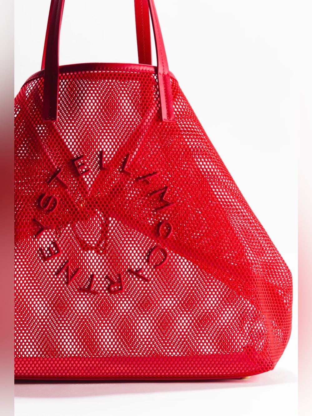Hm Stella McCartney red large mesh tote bag - Picture 4 of 9